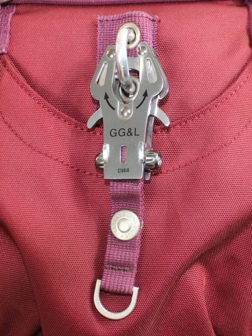George Gina & Lucy ALL SM;LES Plum Nylon Y2K Satchel Shoulder Bag - Picture 9 of 12